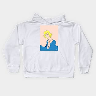 Thought study: Full colour version. Female Portrait. Kids Hoodie